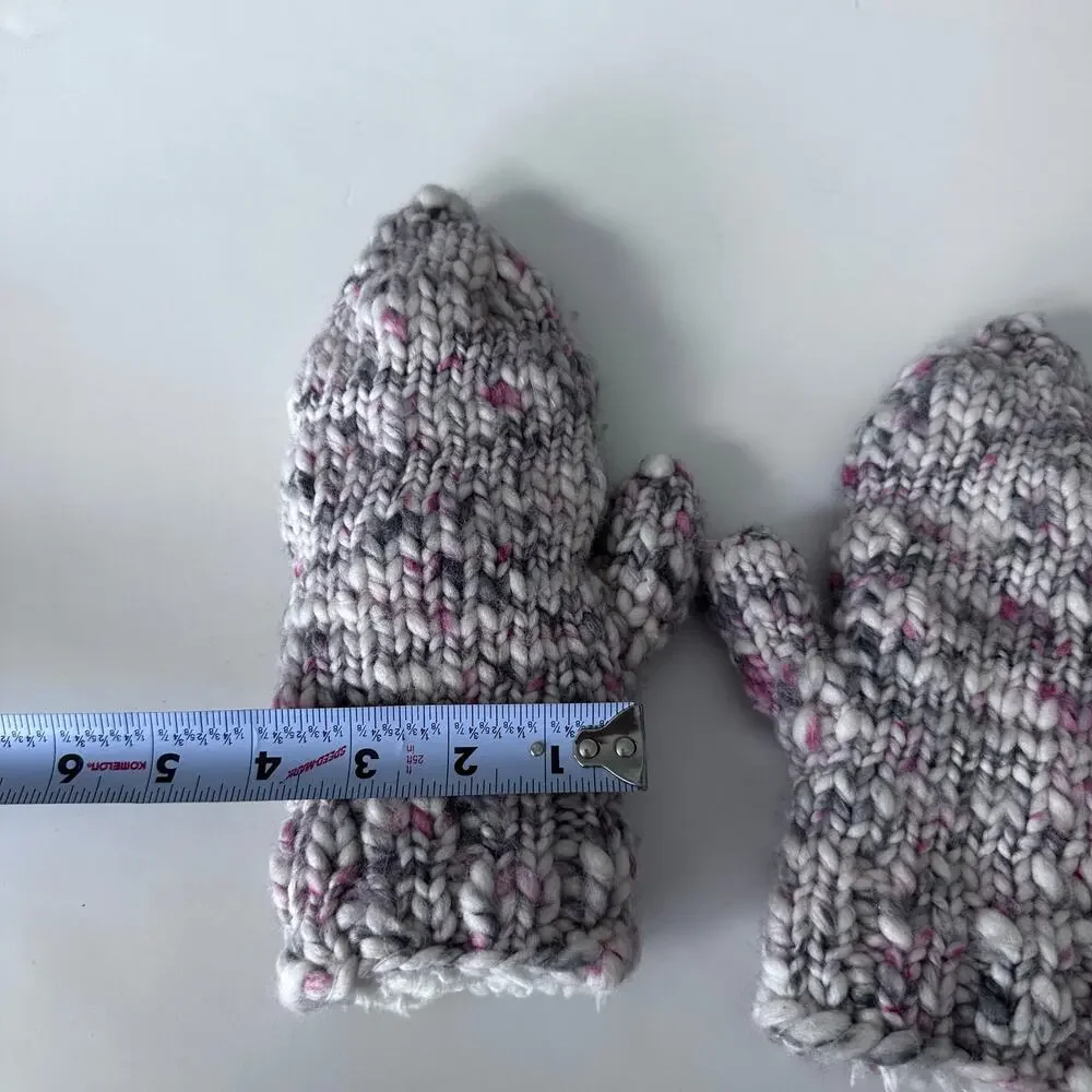 Fleece Lined Knit Mittens - Women's Size Small - Cozy